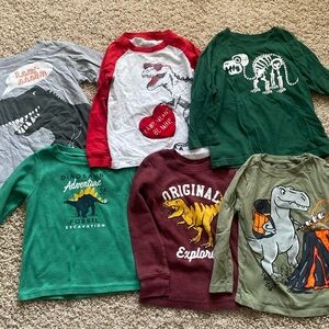 Dinosaur Toddler boys long sleeve set of 6
